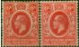 Collectible Postage Stamp B.E.A KUT 1912-17 6c Both Shades SG46 & 46a Good MM