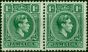 Old Postage Stamp Jamaica 1951 1d Blue-Green SG122a Fine LMM Pair
