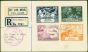 Kelantan 1949 UPU Set of 4 SG57-60 on Reg Cover to California Fine & Attractive . Queen Victoria (1840-1901) Used Stamps