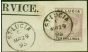 Valuable Postage Stamp St Lucia 1891 10s Dull Mauve & Black SG52 V.F.U on Large Piece
