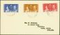 Virgin Islands 1937 Coronation Set SG107-109 V.F.U on Cover to Wimbledon V.F & Attractive  King George VI (1936-1952) Collectible Stamps