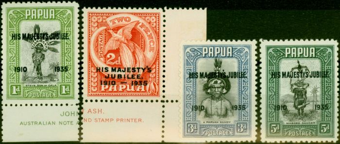 Old Postage Stamp from Papua New Guinea 1935 Jubilee Set of 4 SG150-153 Fine Very Lightly Mtd Mint
