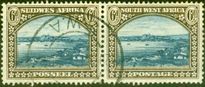 Collectible Postage Stamp from South Africa 1931 6d Blue & Brown SG79 Fine Used