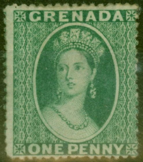 Collectible Postage Stamp from Grenada 1863 1d Yellowish Green SG5 Fine Lightly Mtd Mint