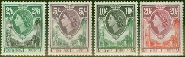 Valuable Postage Stamp from Northern Rhodesia 1953 set of 4 High Values SG71-74 Superb MNH