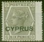 Collectible Postage Stamp from Cyprus 1880 6d Grey SG5 Pl16 V.F & Fresh Lightly Mtd Mint Ex-Sir Ron Brierley