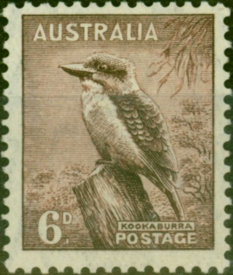 Valuable Postage Stamp Australia 1937 6d Purple-Brown SG172 Fine LMM
