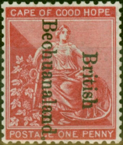 Valuable Postage Stamp from Bechuanaland 1893 1d Carmine-Red SG38 Fine Mtd Mint