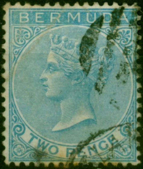 Bermuda 1866 2d Dull Blue SG3 Fine Used (2) Queen Victoria (1840-1901) Valuable Stamps