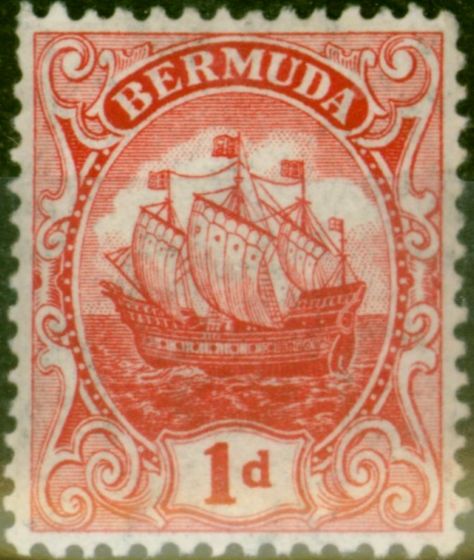 Valuable Postage Stamp Bermuda 1910 1d Red SG46 Fine MNH (2)