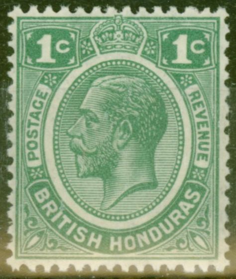 Rare Postage Stamp from British Honduras 1929 1c Green SG126 V.F Very Lightly Mtd Mint