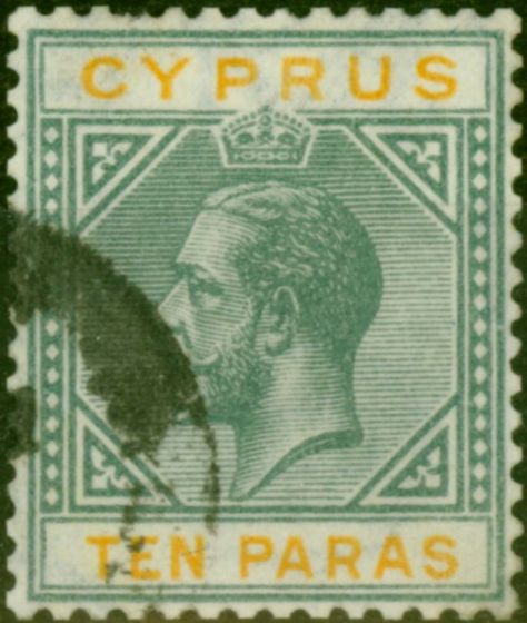 Valuable Postage Stamp Cyprus 1923 10pa Grey & Yellow SG86 Good Used