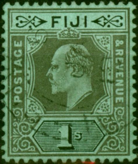 Fiji 1911 1s Black & Green SG122 Fine Used . King Edward VII (1902-1910) Used Stamps