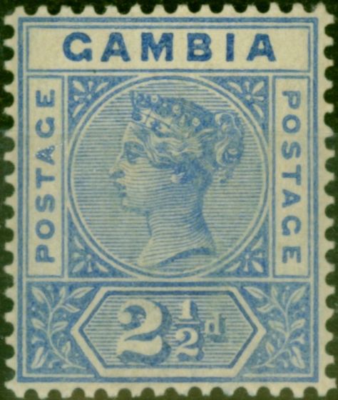 Valuable Postage Stamp Gambia 1898 2 1/2d Ultramarine SG40 Fine MNH