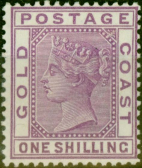 Rare Postage Stamp Gold Coast 1888 1s Violet SG18 Fine MM