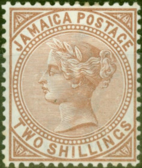 Rare Postage Stamp from Jamaica 1897 2s Venetian Red SG25 Fine Mtd Mint