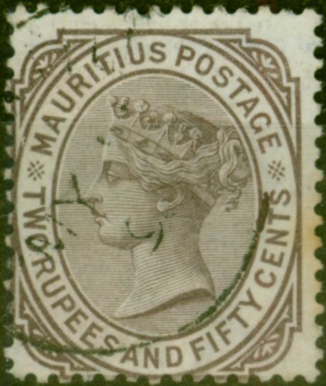 Collectible Postage Stamp from Mauritius 1880 2R50 Brown & Purple SG100 Good Used