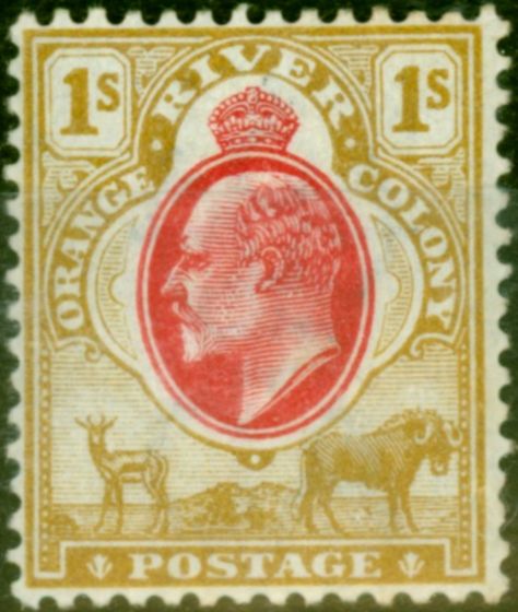 Valuable Postage Stamp from Orange River Colony 1903 1s Scarlet & Bistre SG146 Fine MM