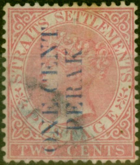 Valuable Postage Stamp from Perak 1887 1c on 2c Pale Rose SG30 Good Used