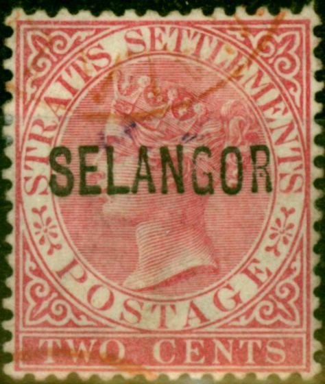 Valuable Postage Stamp from Selangor 1885 2c Pale Rose SG31 Fine Used (2)
