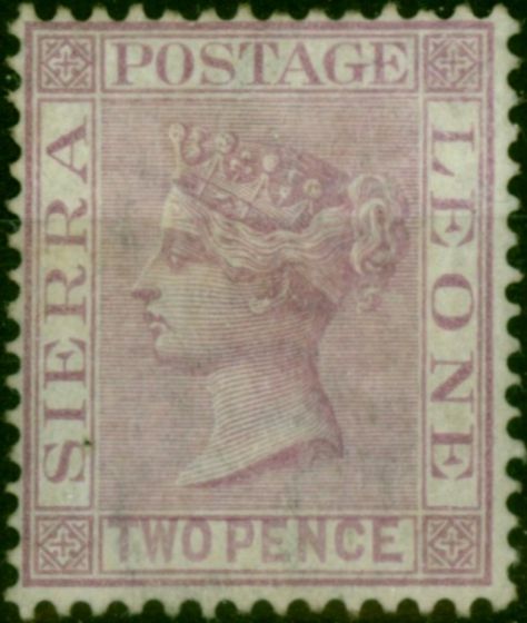 Collectible Postage Stamp Sierra Leone 1876 2d Magenta SG19 Fine MM