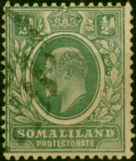 Somaliland 1909 1/2a Bluish Green SG58 Good Used  King Edward VII (1902-1910) Valuable Stamps