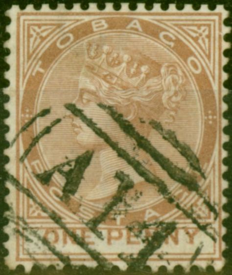 Old Postage Stamp Tobago 1882 1d Venetian Red SG15 Fine Used