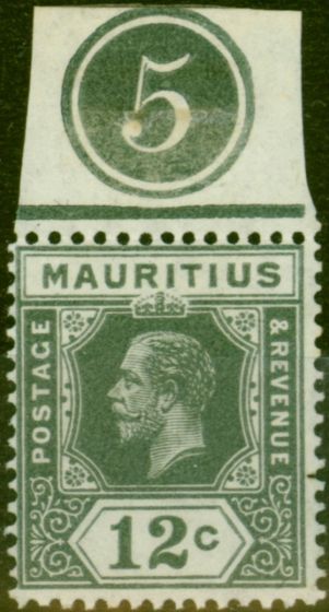 Collectible Postage Stamp Mauritius 1914 12c Greyish Slate SG198 V.F MNH