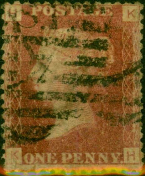 Collectible Postage Stamp GB 1864 1d Rose-Red SG43-44 Pl.144 H-K Fine Used