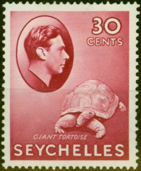Valuable Postage Stamp from Seychelles 1938 30c Carmine SG142 Fine Lightly Mtd Mint