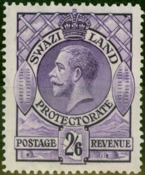 Collectible Postage Stamp from Swaziland 1933 2s6d Brt Violet SG18 Fine Mtd Mint