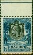 Collectible Postage Stamp Gambia 1922 1s6d Blue SG135 Fine MNH
