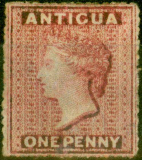 Valuable Postage Stamp from Antigua 1864 1d Dull Rose SG6 Good Mtd Mint