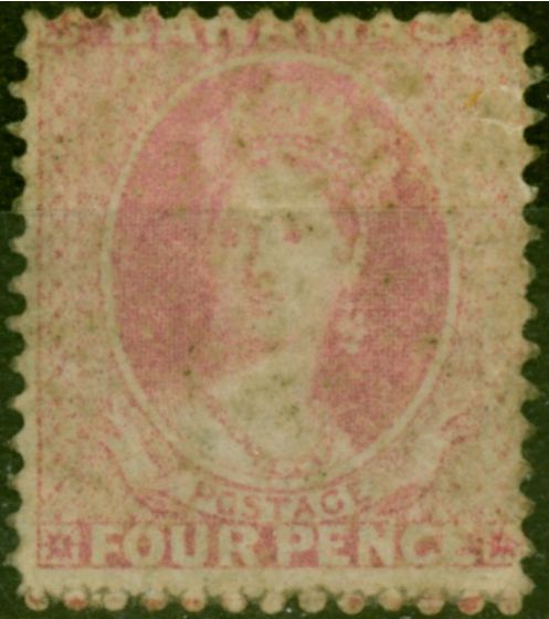 Valuable Postage Stamp Bahamas 1862 4d Dull Rose SG18 P.13 Good Unused CV £2750 Scarce