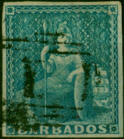 Barbados 1855 (1d) Pale Blue SG9 Fine Used (6) Queen Victoria (1840-1901) Old Stamps