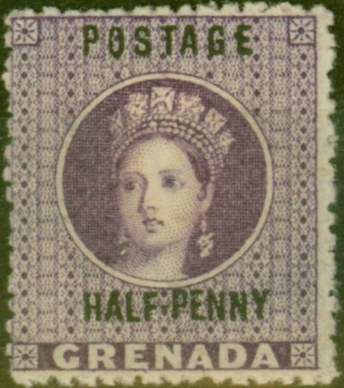 Rare Postage Stamp from Grenada 1881 1/2d Pale Mauve SG20 Fine Mtd Mint Stamp