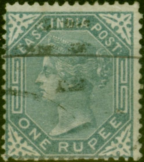 Old Postage Stamp India 1874 1R Slate SG79 Good Used (5)