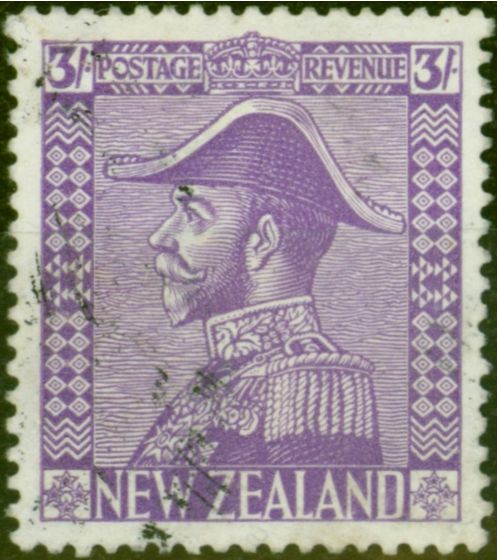 Valuable Postage Stamp from New Zealand 1926 3s Mauve SG467 Jones Paper Fine Used