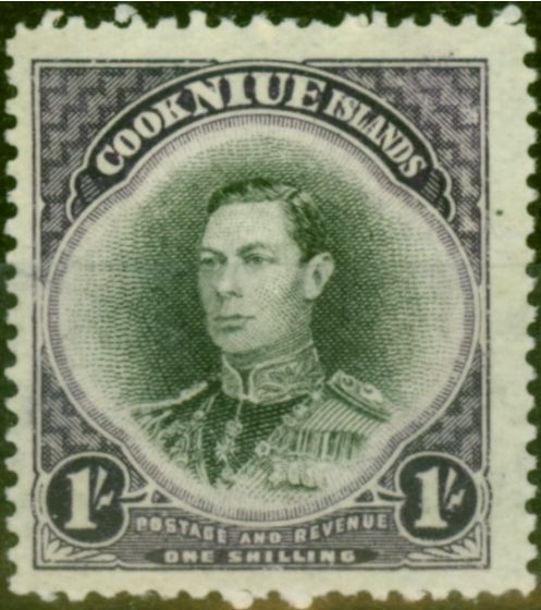 Collectible Postage Stamp Niue 1938 1s Black & Violet SG75 Fine VLMM