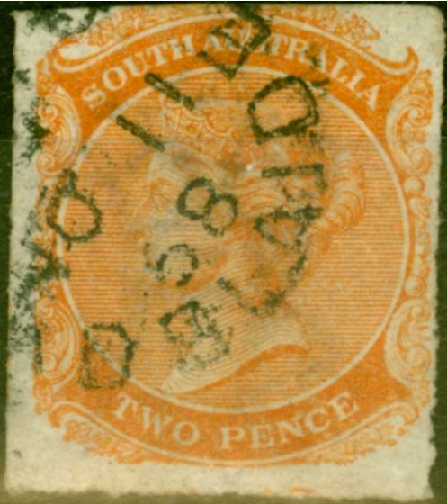 Collectible Postage Stamp from South Australia 1868 2d Pale Orange-Red SG153Var Wmk Reversed Fine Used