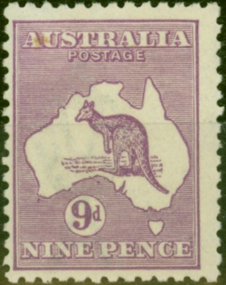 Collectible Postage Stamp Australia 1916 9d Violet SG39 Fine & Fresh LMM