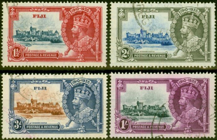 Old Postage Stamp from Fiji 1935 Jubilee Set of 4 SG242-245 Fine Used