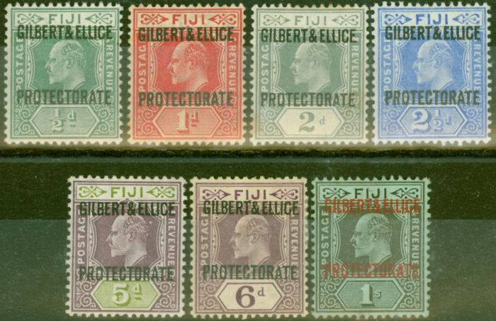 Valuable Postage Stamp from Gilbert & Ellice Is 1911 set of 7 SG1-7 Fine Mtd Mint