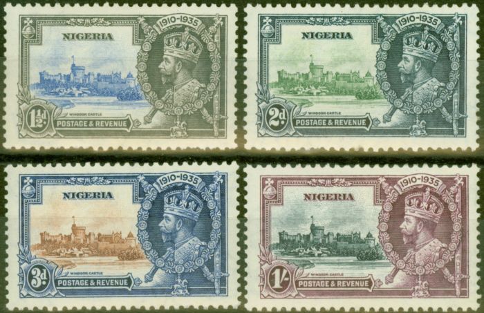 Collectible Postage Stamp from Nigeria 1935 Jubilee set of 4 SG30-33 Fine Mtd Mint