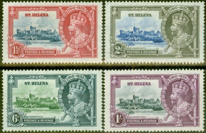 Valuable Postage Stamp from St Helena 1935 Jubilee set of 4 SG124-127 Fine & Fresh Lightly Mtd Mint.