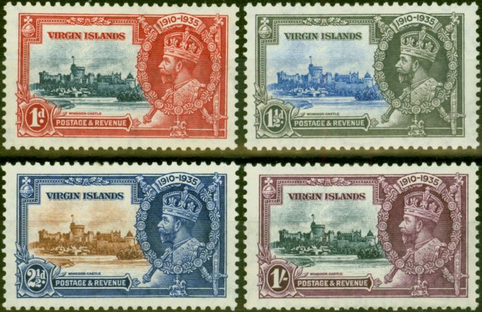Valuable Postage Stamp from Virgin Islands 1935 Jubilee Set of 4 SG103-106 Fine Mtd Mint