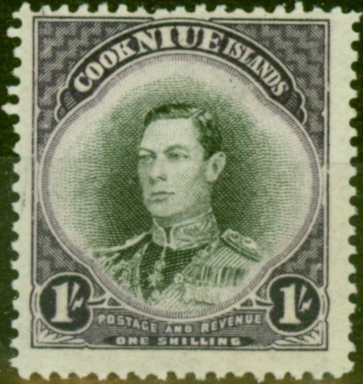 Valuable Postage Stamp Niue 1938 1s Black & Violet SG75 Fine & Fresh LMM (2)