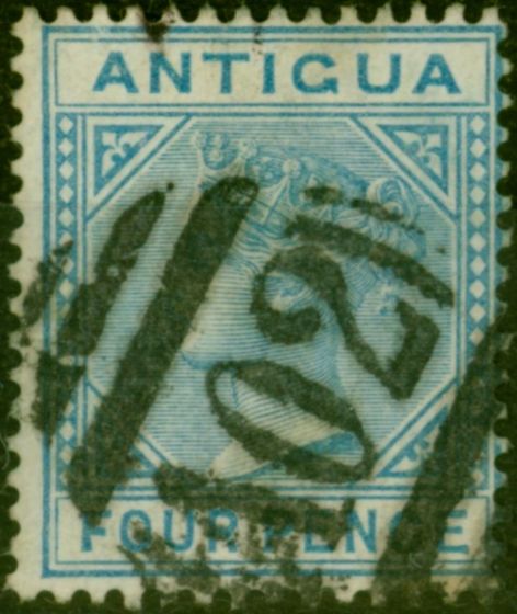 Valuable Postage Stamp Antigua 1882 4d Blue SG23 Fine Used