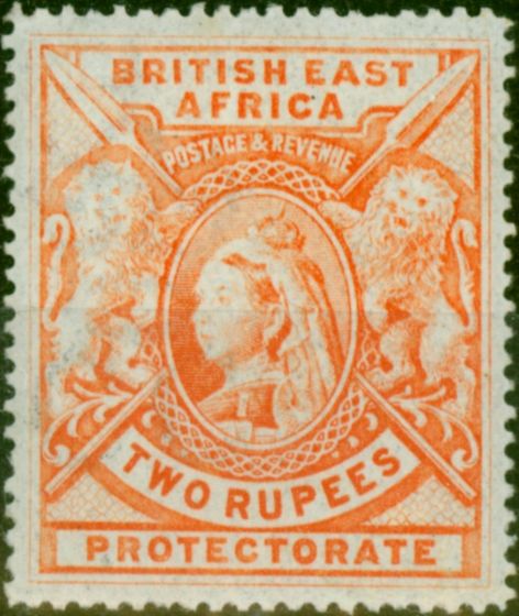 Valuable Postage Stamp B.E.A KUT 1897 2R Orange SG93 Fine LMM