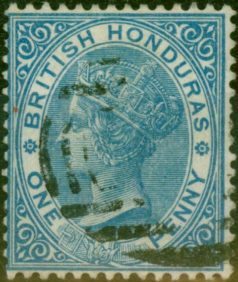 Valuable Postage Stamp British Honduras 1884 1d Blue SG17 Fine Used